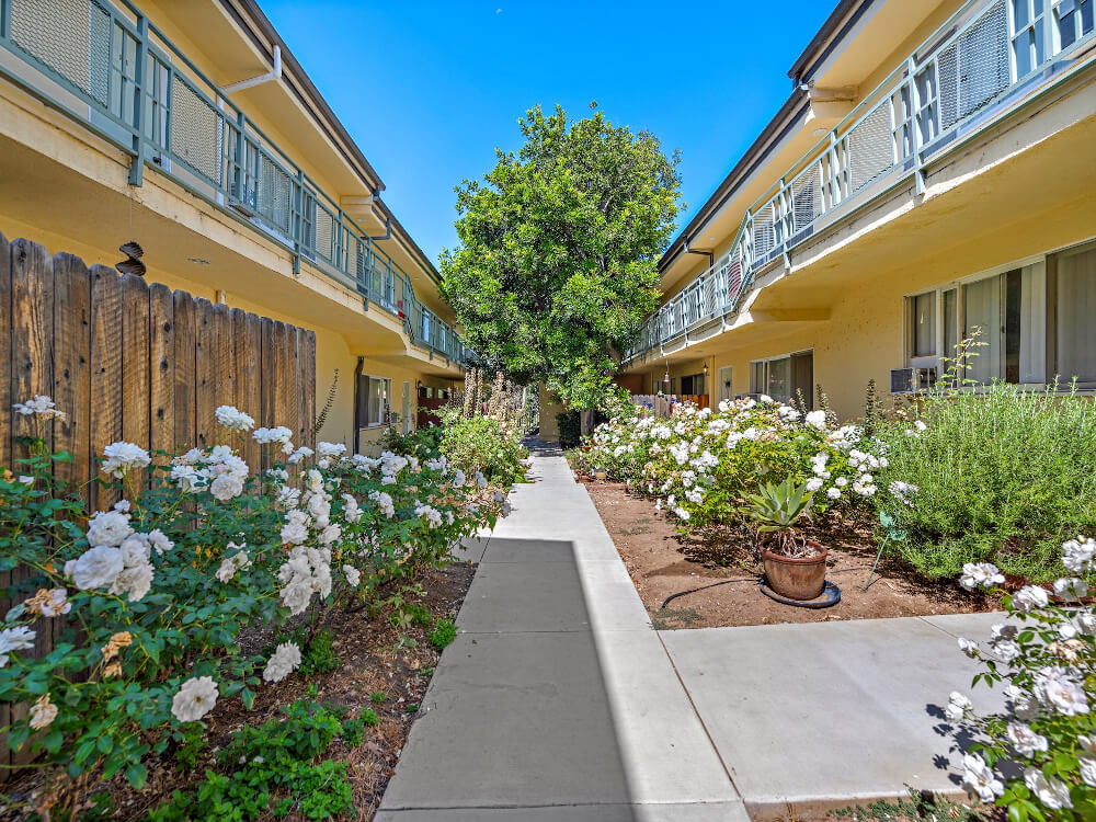 Brentwood by the Park Apartments courtyard